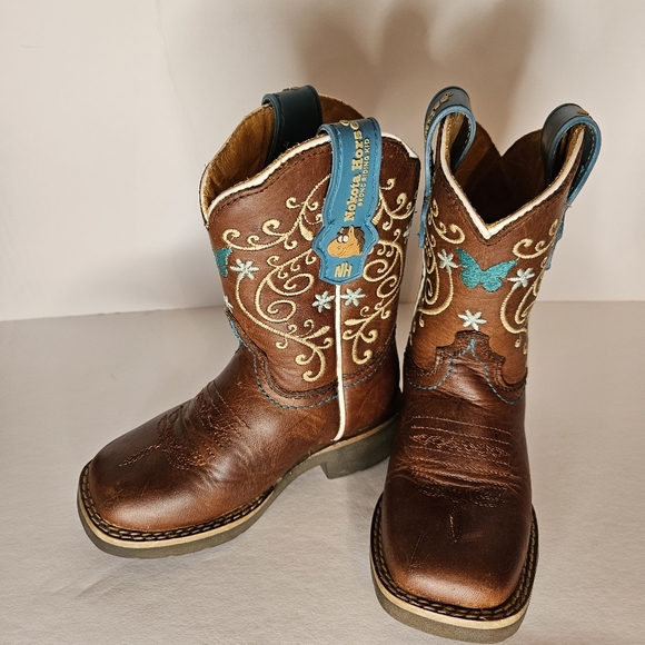 Nokota Horse Little Jessy Kids Leather Boot -sz8 - Picture 1 of 10